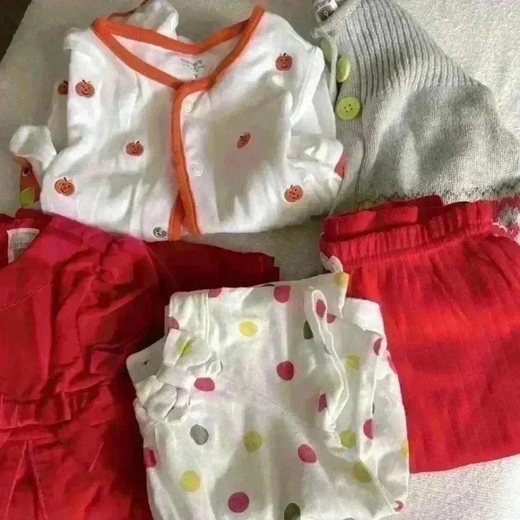 Vintage Carter’s Bundle Top, Sweater, Dress, Leggings and Onesie - Picture 1 of 16